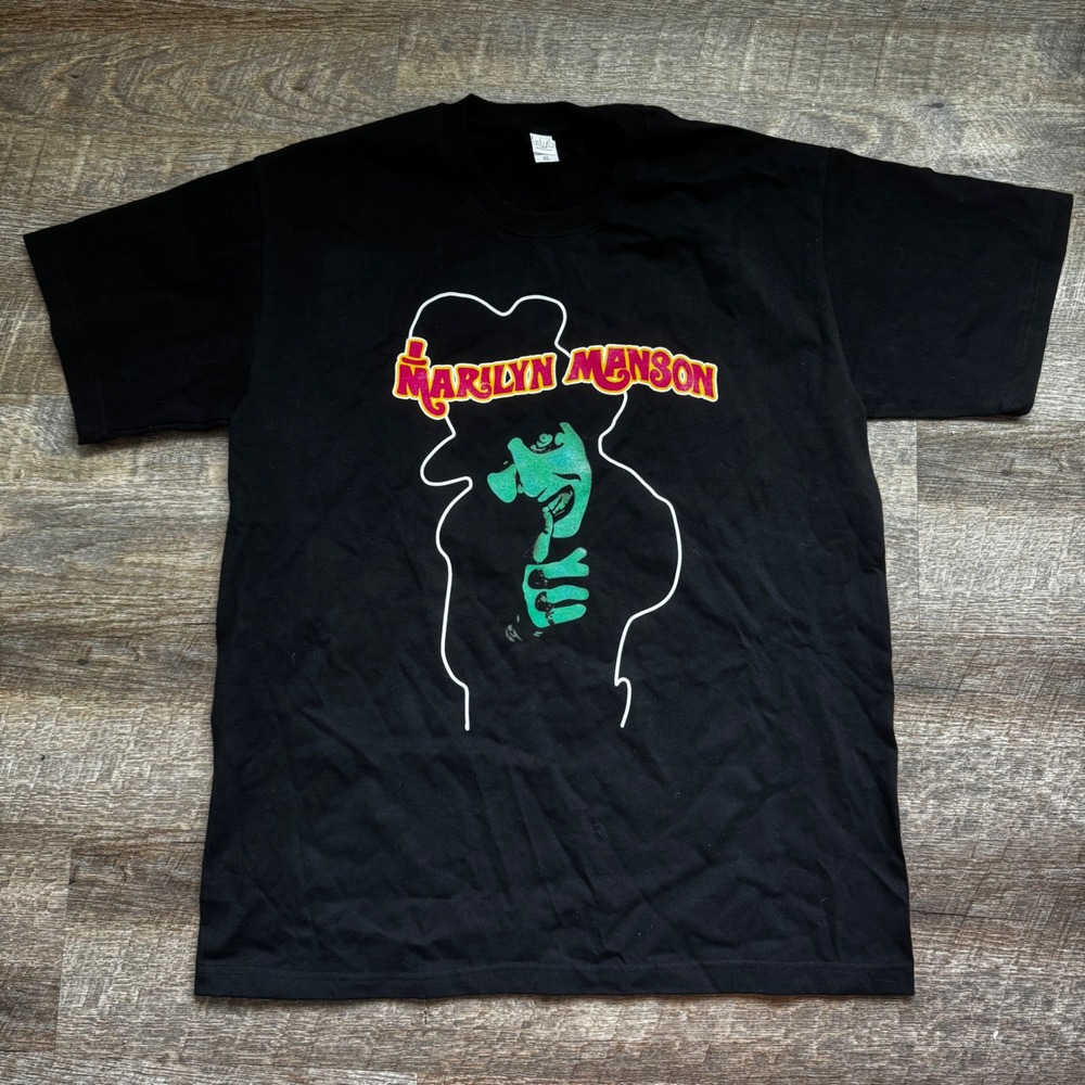 Marilyn Manson Smells Like Children Graphic T-Shirt Size XL Black Preowned